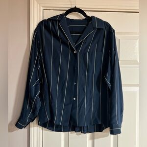 Vintage Striped Button Down Shirt - S